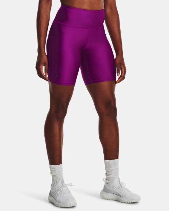Women's HeatGear® Bike Shorts, Purple, pdpMainDesktop image number 0